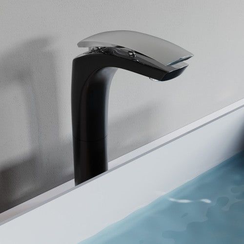 Chrome / Black Brass Bathroom Faucet 2
