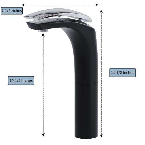 Chrome / Black Brass Bathroom Faucet 7