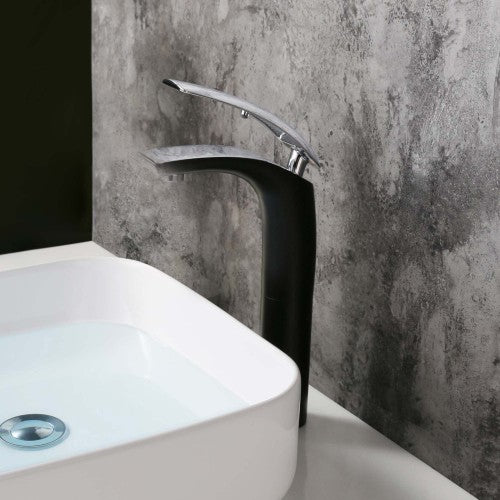 Chrome / Black Brass Bathroom Faucet 4