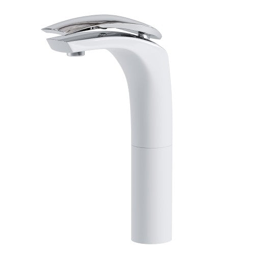 Chrome / White Brass Bathroom Faucet 5
