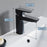 Chrome / Black Brass Bathroom Faucet 8