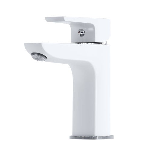 Chrome / White Brass Bathroom Faucet 4