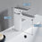 Chrome / White Brass Bathroom Faucet 7