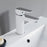 Chrome / White Brass Bathroom Faucet 2