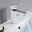 Chrome / White Brass Bathroom Faucet 1