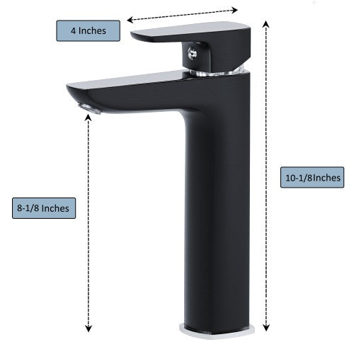 Chrome / Black Brass Bathroom Faucet 9