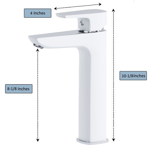 Chrome / White Brass Bathroom Faucet 9