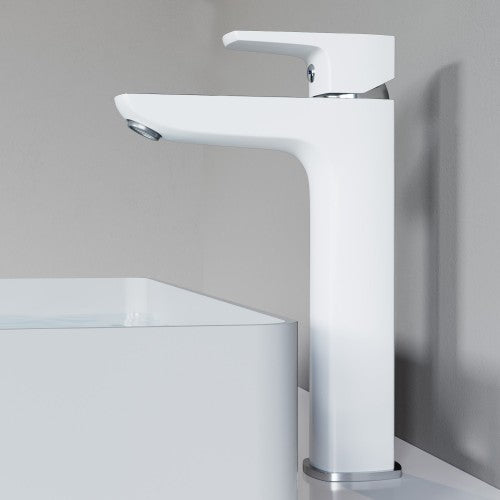 Chrome / White Brass Bathroom Faucet 5