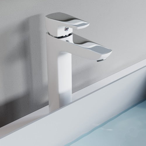 Chrome / White Brass Bathroom Faucet 2