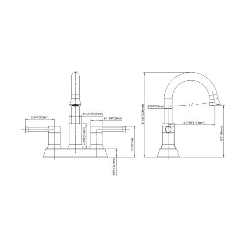 Brushed Nickel Brass Bathroom Faucet 5
