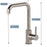 Brushed Nickel Brass Bathroom Faucet 7