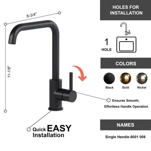 Black Brass Bathroom Faucet 8