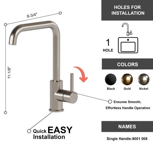 Brushed Nickel Brass Bathroom Faucet 8