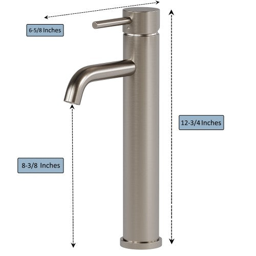 Brushed Nickel Brass Bathroom Faucet 4