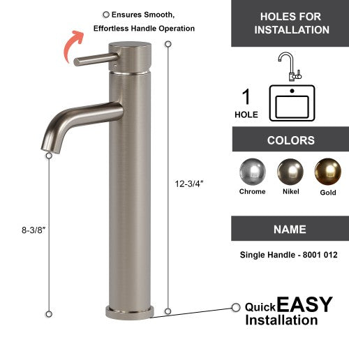Brushed Nickel Brass Bathroom Faucet 6