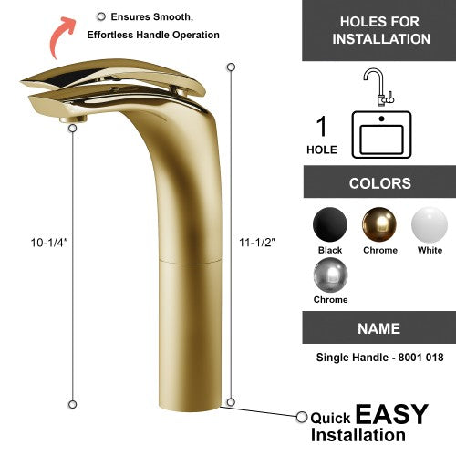 Gold Brass Bathroom Faucet 4