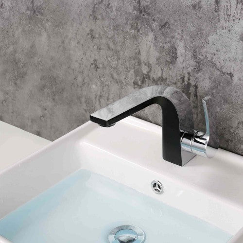 Chrome / Black Brass Bathroom Faucet 2