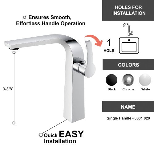 Chrome / White Brass Bathroom Faucet 3