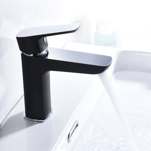 Chrome / Black Brass Bathroom Faucet 3