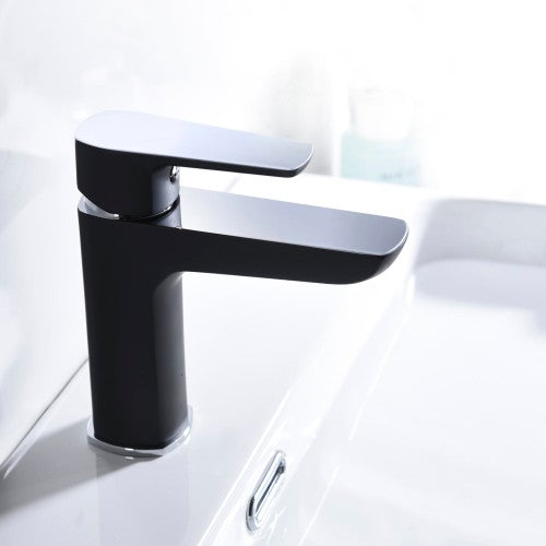 Chrome / Black Brass Bathroom Faucet 4