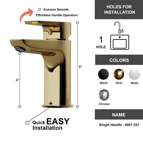 Chrome / Gold Brass Bathroom Faucet 8