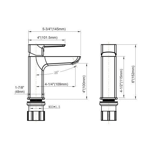Chrome / White Brass Bathroom Faucet 8