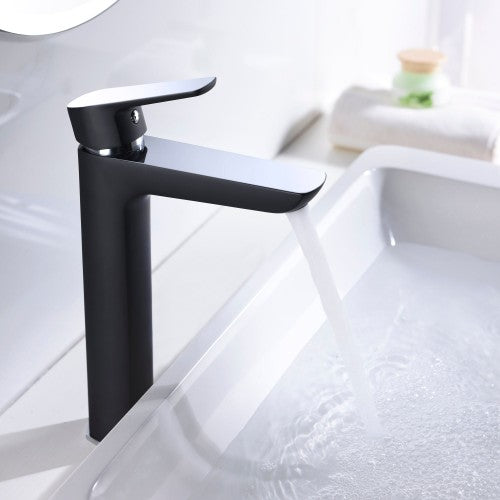 Chrome / Black Brass Bathroom Faucet 4