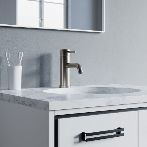 Brushed Nickel Brass Bathroom Faucet 5