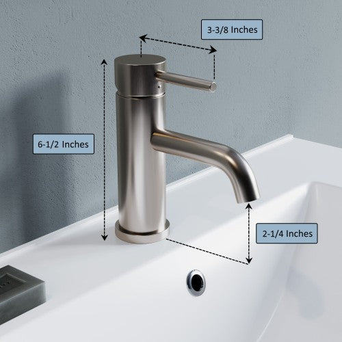 Brushed Nickel Brass Bathroom Faucet 4