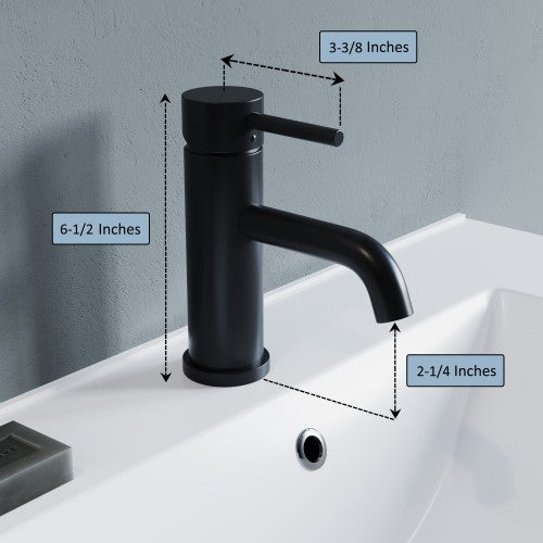 Black Brass Bathroom Faucet 4
