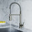 Brushed Nickel Brass Kitchen Faucet 6