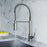 Brushed Nickel Brass Kitchen Faucet 7