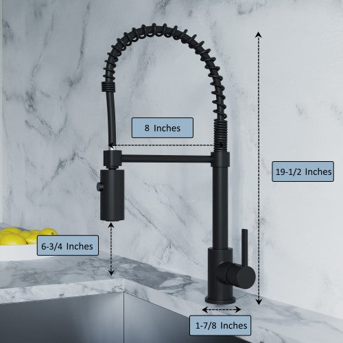 Black Brass Kitchen Faucet 4
