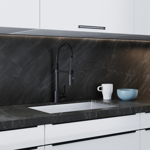 Black Brass Kitchen Faucet 5