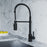 Black Brass Kitchen Faucet 8