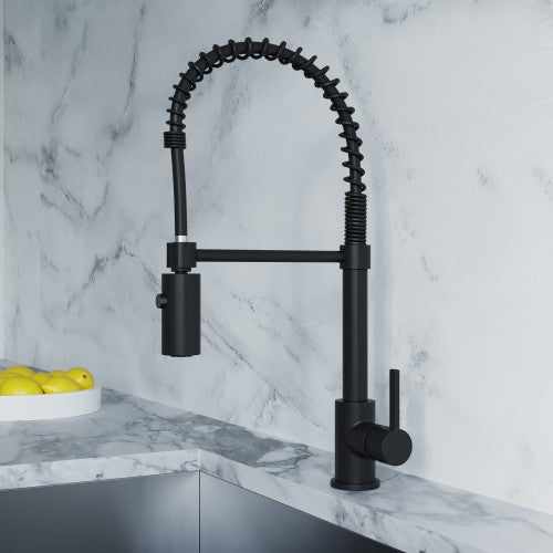 Black Brass Kitchen Faucet 8