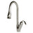 Brushed Nickel Brass Kitchen Faucet 1