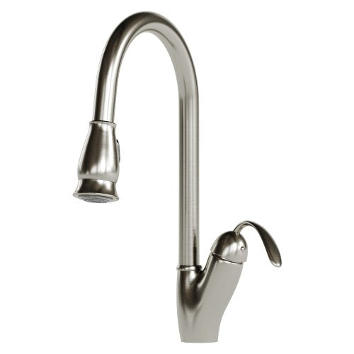 Brushed Nickel Brass Kitchen Faucet 1