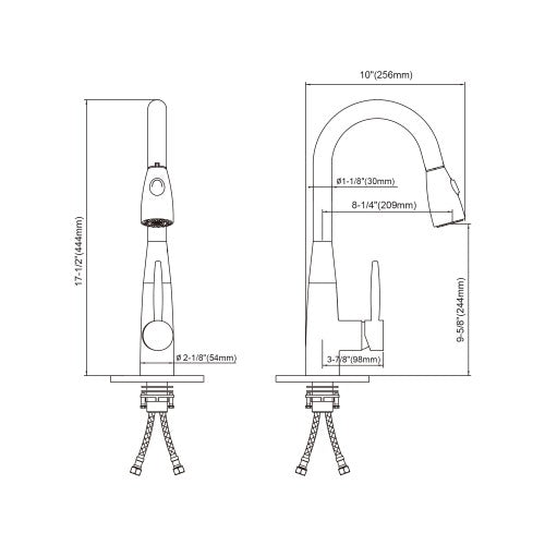 Brushed Nickel Brass Kitchen Faucet 8