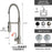 Brushed Nickel Brass Kitchen Faucet 9