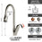 Brushed Nickel Brass Kitchen Faucet 7