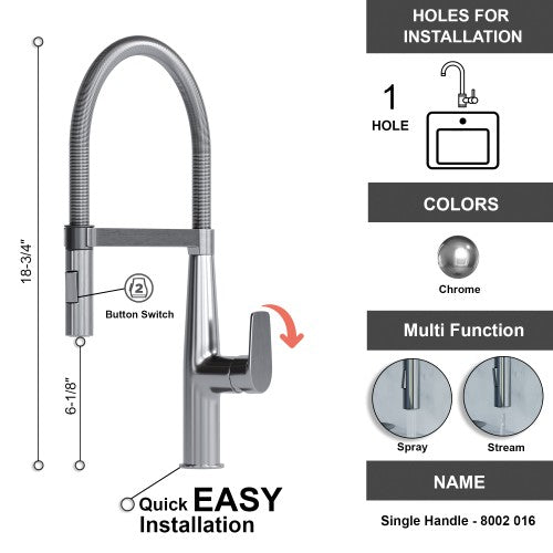 Chrome Brass Kitchen Faucet 10