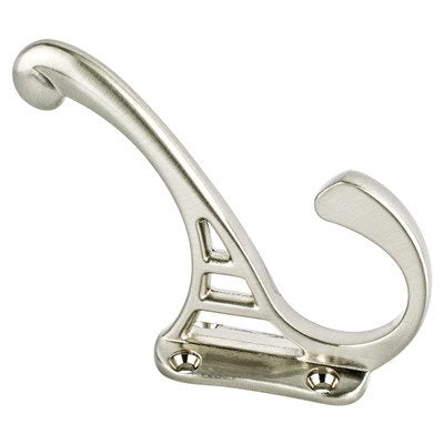 Prelude Zinc Brushed Nickel Hook  1