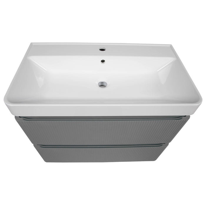 Luxury Wood Gray Matte Bathroom Vanity Gray Matte 7
