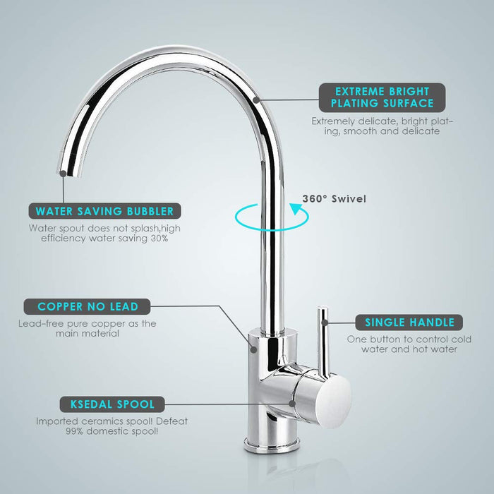 Chrome Brass Kitchen Faucet