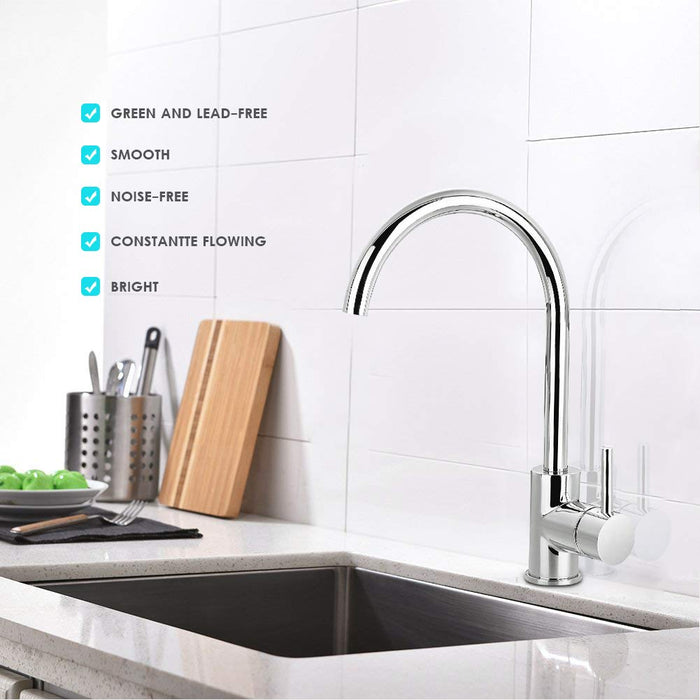 Chrome Brass Kitchen Faucet