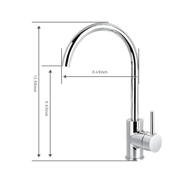 Chrome Brass Kitchen Faucet