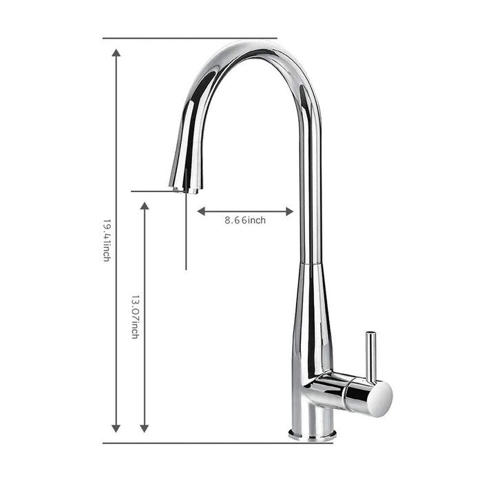 Chrome Brass Kitchen Faucet