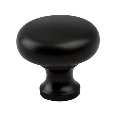 Valencia Zinc Matte Black Cabinet Knob  1