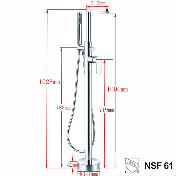Chrome Plated Brass Bathtub Faucet